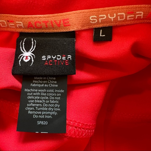 Spyder Active SP820 Bright Coral 1/2 Zip Pullover Size Large - Picture 5 of 6